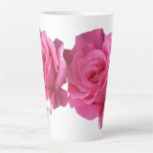  Karen naam roze rozenbloemen boho Latte Mok (Voorkant)