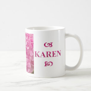 "Karen" Naam, Schattigee Roze Hydrangea Bloemen Le Koffiemok