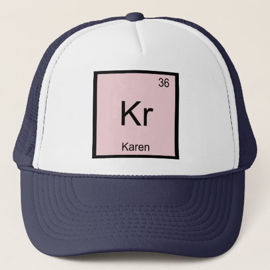 Karen Name Chemistry Element Periodic Table Trucker Pet (Voorkant)