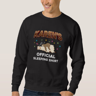 Karen Name Gift Slapende Shirt Sleep Napping