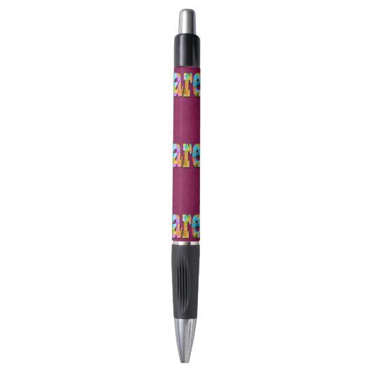Karen Name Logo Met bloesems, Black Ink Pen (Voorkant Verticaal)