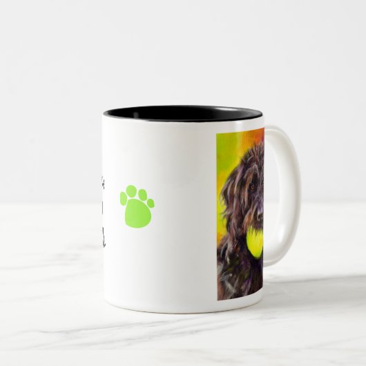 Karen Reed's Maggie Tweekleurige Koffiemok (Voorkant rechts)