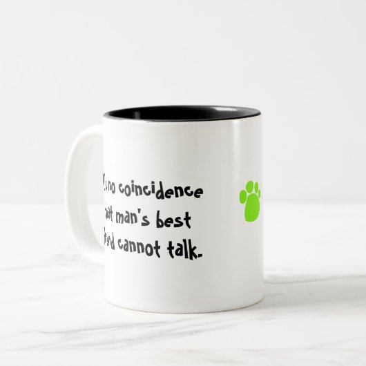 Karen Reed's Maggie Tweekleurige Koffiemok (Voorkant links)