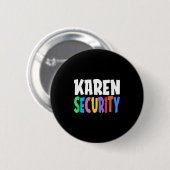 Karen Security Kerstmis praat met de manager Sayi Ronde Button 5,7 Cm (Voorkant /achterkant)