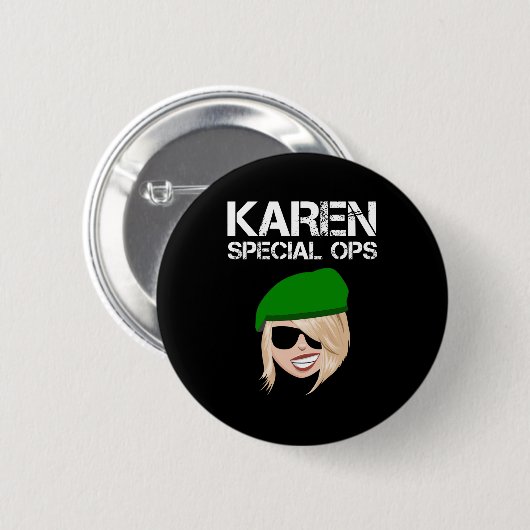 Karen Special Ops Ronde Button 5,7 Cm (Voorkant /achterkant)