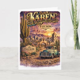 Karen Tucson Arizona Gepersonaliseerde Zuidwesters Kaart