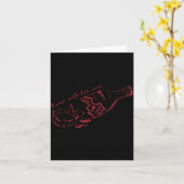 Karen With Her Wine  Kaart (Gele Bloem)