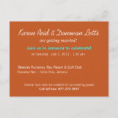 Karen's Custom Jamaica Save The Date (Papaya) Aankondigingskaart (Achterkant)