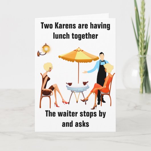 Karens Grappige Verjaardag Kaart (Voorkant)