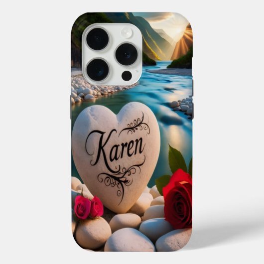 Karen's hart bij de rivier Case-Mate iPhone case (Achterkant)