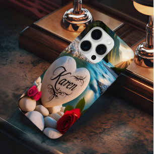 Karen's hart bij de rivier iPhone 15 pro case