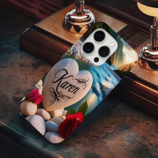 Karen's hart bij de rivier iPhone 15 pro case