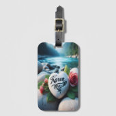 Karen's Heart Stone bij de rivier Bagagelabel (Voorkant (verticaal))