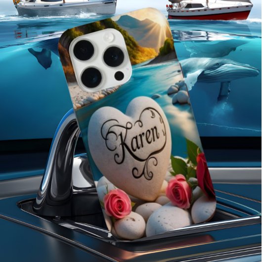 Karen's Heart stone River Sunset Case-Mate iPhone Case