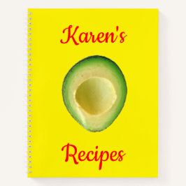 Karen's (naam) recipes Avocado Yellow Red Notitieboek