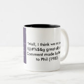 Karen's Solo Album is geweldig! (Mok) Tweekleurige Koffiemok (Voorkant rechts)