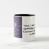 Karen's Solo Album is geweldig! (Mok) Tweekleurige Koffiemok (Center)