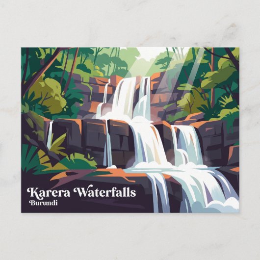 Karera-watervallen Burundi Briefkaart (Voorkant)