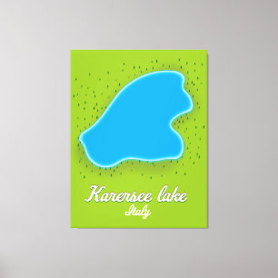 Karersee-kaart van Italië Canvas Afdruk