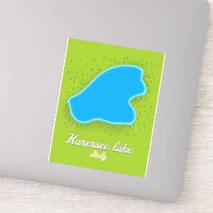 Karersee-kaart van Italië Sticker