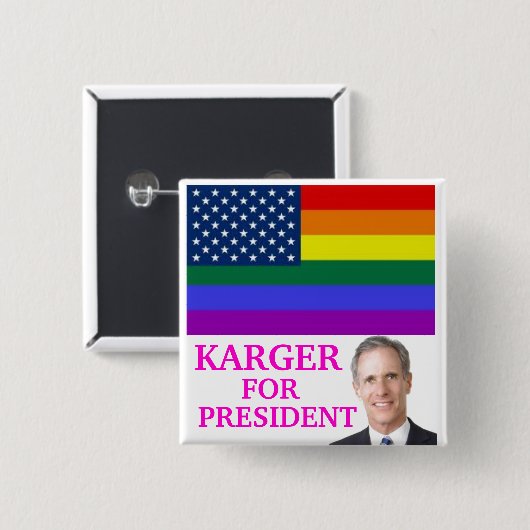 KARGER VOOR BUTTON VAN PRESIDENTEN (Voorkant /achterkant)
