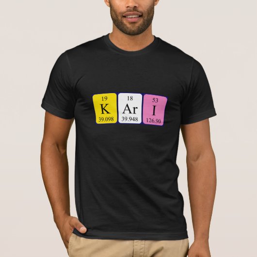 Kari periodiek table name shirt (Voorkant)