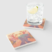 Kariba Wildlife Corridor Stone Onderzetter (Zijkant)