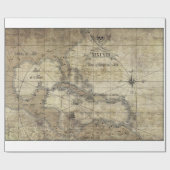 Karibik - alte Karte Cadeaupapier (Vlak)