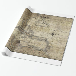 Karibik - alte Karte Cadeaupapier