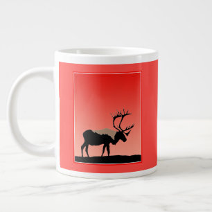 Kariboe bij zonsondergang - Originele natuurgetrou Grote Koffiekop