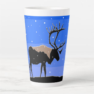 Kariboe in de Winter - Originele Wilde Natuur Kuns Latte Mok