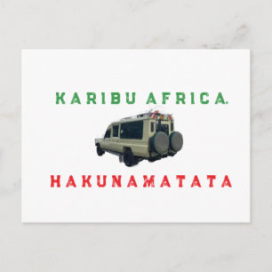 Karibu Afrika Ansichtkaart Welkom Afrika Premi Briefkaart