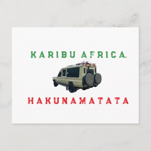 Karibu Afrika Ansichtkaart | Welkom Afrika | Premi Briefkaart (Voorkant)