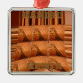 Karibu Giraffe Hakuna Matata Chic Modern art Col. Metalen Ornament (Voorkant)