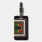 Karibu Kenya: Levendige nationale vlag kleuren Hak Bagagelabel (Voorkant verticaal)