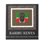 Karibu Kenya: Levendige nationale vlag kleuren Hak Notitieblok (Voorkant)