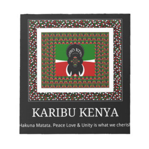 Karibu Kenya: Levendige nationale vlag kleuren Hak Notitieblok