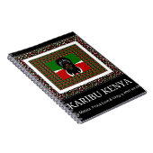 Karibu Kenya: Levendige nationale vlag kleuren Hak Notitieboek (Rechterzijde)
