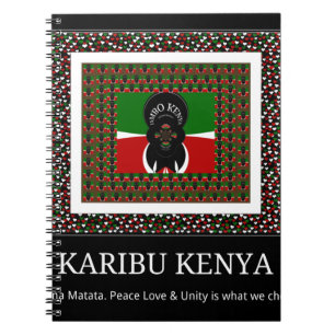 Karibu Kenya: Levendige nationale vlag kleuren Hak Notitieboek