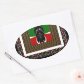 Karibu Kenya: Levendige nationale vlag kleuren Hak Ovale Sticker (Envelop)