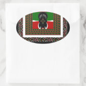 Karibu Kenya: Levendige nationale vlag kleuren Hak Ovale Sticker (Tas)