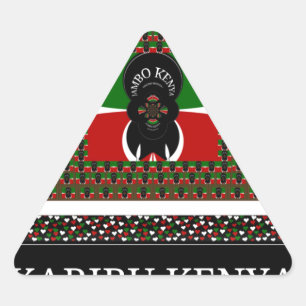 Karibu Kenya: Levendige nationale vlag kleuren Hak Sticker