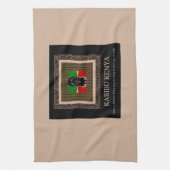 Karibu Kenya: Levendige nationale vlag kleuren Hak Theedoek (Verticaal)