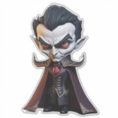 Karicatuur van Vampire Dracula Sticker (Voorkant)