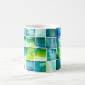 Karierte Aquarellzeichnung Koffiemok (Center)