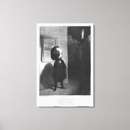 'Karikaturen du jour', karikatuur van Victor Hugo Canvas Afdruk (Voorkant)