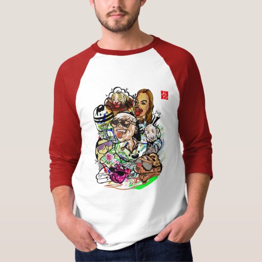 karikaturen mannen t-shirts (Voorkant)