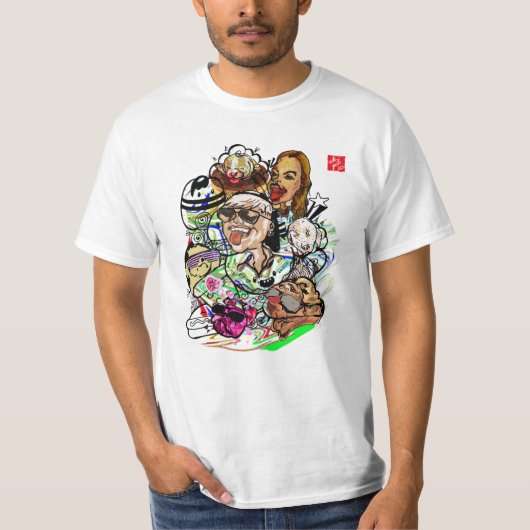 karikaturen mannen t-shirts (Voorkant)