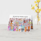 Karikaturen van mensen die afscheid nemen kaart (Gele Bloem)