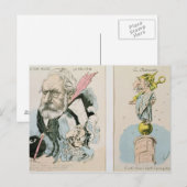 Karikaturen van Victor Hugo en Napoleon III Briefkaart (Voorkant / Achterkant)